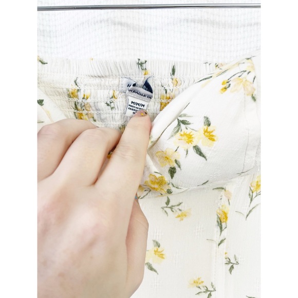 American Eagle white end yellow floral mini dress - Picture 3 of 3